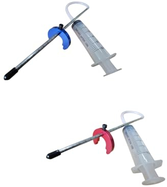 2 Pack Adjustable Fork Oil Level Measurement Gauge Tool -Stable Shape C Adjuster, Accurate 300mm Markings, Syringe with 60ml Capacity - Works for Motorcycle, MTB, Mountain Bike
