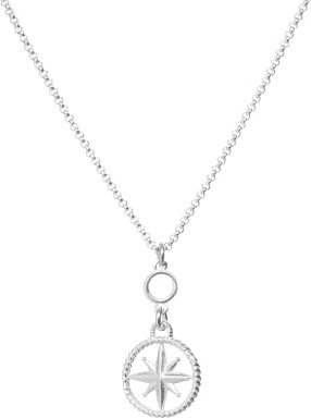 WearTravelers Collana con Ciondolo Rosa dei Venti in Argento 925 - Collana con Bussola semplice e raffinata perfetta come Idea Regalo per una Donna che ama Viaggiare - Modello Venezia (Argento)