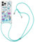 GoodcAcy Compatible with Lanyard Case for iPhone 6/7/8, Liquid Silicone Protective Phone Case with Strap Adjustable Neck Cord Necklace Soft Cover, horse