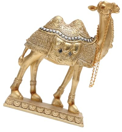 Dekorative Messing-Töne Kamel-Statue, klein, Schreibtisch-Ornament für Zuhause und Büro, ästhetisch