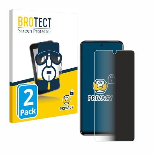 BROTECT (2 Unidades Protector Pantalla Privacidad para Xiaomi Redmi Note 9S / 9 Pro [Anti-Espía, Película Protección, Privacy]