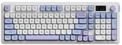 flintronic L98 Gasket Tastiera, 80% Tastiera Gaming USB-C, 2.4Ghz Tastiera Meccanica con 8 Moda RGB, Tastiera Wireless con Manopola Volume/Rollover a 26 Tasti/1.5m Cavo USB-C, Tastiera per PC, Laptop