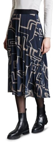 Bedruckter Mesh-Plissée-Rock