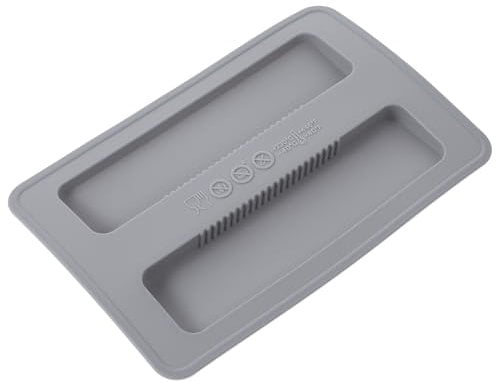 YQQYG Toaster Cover, 6.2 × 10.2 in Silicone Toaster Lid, Grey Toaster Dust Covers for Bread Machine, Bread Maker, Sandwich Machine Top
