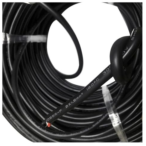 Matériel de communication Ligne de fil de Silicone Super doux de 5M, câble haute température, noyau AGR2 0.3 0.5 0.75 1 1.5 2,5 mm2, batterie carrée résistante à l'huile Fils et câbles(2core 1mm2)