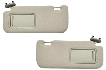 MCQNDS Parasol Interior para Coche con Parasol Espejo Lado Izquierdo Y Derecho Conductor Y Pasajero para Toyota para Auris para Corolla 2008-2013 Parasol para Coche(Beige Pair)