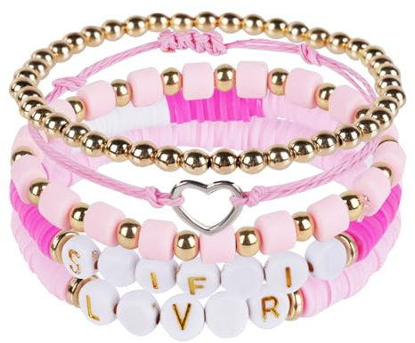 AOOSA Freundschaftskette,Mischfarbe Inspirierte Armbänder | Perlenarmband Bracelet Set,Bead Armband für Frauen und Mädchen