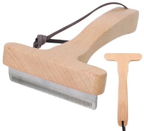 Horse Hair Removal Tools, Pet Hair Remover, Pet Shedding Brush, Comfortable Grip Design, Rust-proof & Sturdy, 16.5x8.5x3.2cm For Small Medium Horse Puppies Kittens Animals