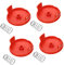 HEMOTON 4 Set Accessori per Tosaerba Parti Pesante Giusto Trimmer decespugliatore Tappo della Bobina del Tosaerba Ferma-spola del tagliaerba Copri spola tagliaerba plastica Arancia
