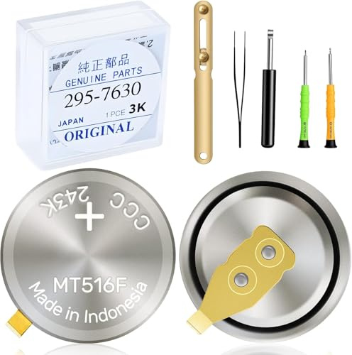 295-7630 Watch Battery Compatible with Citizen Eco-Drive Series Model 295-7630, MT516F, MT516 Suitable for Models J015M, ​J165M Sealed Capacitor Rechargeable Battery