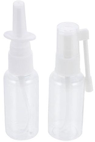 PET Kunststoff Nasenspray Flasche mit Deckel 30ml 2 Stück | Kompakt und Leicht zu Verstauen, Abnehmbare Düse, Sanfte Sprühfunktion, für Tägliche Pflege Unterwegs