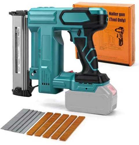 FormiPow 2-in-1 Akku Tacker Nagelpistole Kompatibel mit Makita 18V Akkus, Elektrische Nagelpistole mit 1000 Nägeln, 80 Schuss/min, für Holzarbeiten und Heimwerker (ohne Akku)