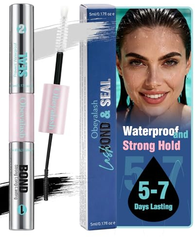 Obeyalash Lash Bond and Seal Lash Glue Waterproof Bond and Seal | 5ml+5ml Cluster Eyelash Glue For DIY Underlash Clusters
