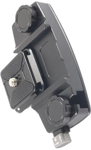 Xuancai Clip de fixation robuste en aluminium pour sac à dos et appareil photo - Plaque de dégagement rapide - Filetage 1/4 pour fixation à action