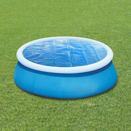 Round Swimming Pool Cover Solar Thermal Blanket With Drain Holes For 8ft 10ft 12ft Pools To Reduce Evaporation And Keep Water Warm In Garden