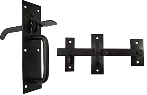 Keypak Suffolk Thumb Gate Latch Catch, Ideal for Wooden Garden Gate, Garage & Shed Doors, Weather Resistant - Black