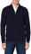 Herren Selected Basic Strickjacke | Einfarbiger Baumwolle Cardigan | SLHBERG Zip Longsleeve Sweatshirt, Farben:Navy, Größe Pullover:XXL