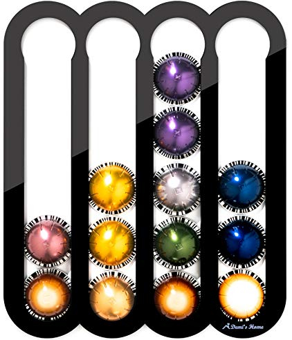 Demi's Home Support magnétique pour capsules Nespresso Vertuo - Montage sur réfrigérateur - Noir