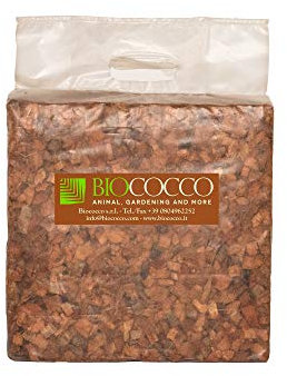 Biococco 5 kg Block Chip Humus per Terrari Confezione Singola da 5 kg, sviluppa Fino a 50 Litri di Materiale