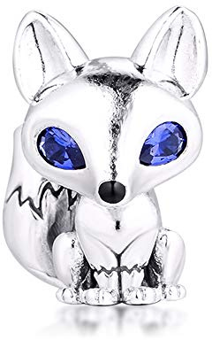 PANDOCCI 2020 Vorherbst blauäugiges Fuchs Tier Perle 925 Silber DIY Passend für Original Pandora Armbänder Charme Modeschmuck