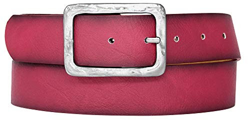 Zakatte • Damen schlichter Gürtel aus Kunstleder (Pink, 95 cm)