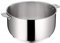 Lagostina Salvaspazio Casserole en Acier Inoxydable 18/10 Ø 24 cm, Induction, Gaz et Four jusqu'à 250 °C, Empilable et Simple à Ranger, Fond Lagotherm à 3 Couches, Poignées avec Supports Rivetés