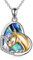 YFN Mädchen und Pferd Halskette für Mädchen Sterling Silber Pferdeschmuck Pferd Geschenke für Frauen (Gold Horse Halskette mit Abalone Shell)