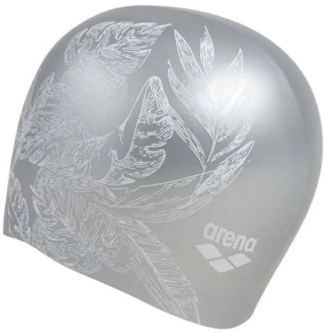 ARENA Sirene Silicone Long Hair Swim cap, Donna, Cecilia Silver
