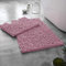 Style Spot Luxury Chunky Loop Bath Pedestal Mat 2 Piece Set Non Slip Washable Bathroom Toilet Mats Extra Absorbent 100% Microfiber Chenille Machine Washable (Blush Pink)