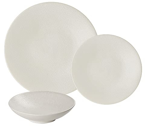 Table Passion - Service d'assiettes Vésuvio Blanc 12 pièces