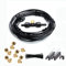 BeGrit Sistema de enfriamiento de nebulización de jardín 9M kit de nebulización premontado para patio con 11 boquillas de niebla galvanizadas de latón para cama elástica de invernadero al aire libre