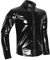 TiaoBug Herren Langarmshirt schwarz Wetlook Kunstleder Jacke Hemd T-Shirt Slim Fit Männer Glanz Tops mit Stehkragen und Reißverschluss Party Clubwear M-XXL Schwarz 1 3XL