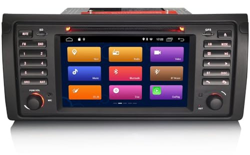 GONFEN 7 Pouces Android 13 Autoradio pour BMW Série 5 E39 X5 E53 M5 avec Carplay Bluetooth WiFi GPS Mirror Link Android Auto Canbus RDS DSP Dab+ OBD2 Écran Tactile 32GB ROM
