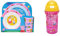 Peppa Pig Perfect Day Kids Tableware 3 Piece Reusable PP Plate – for 24 Months & Up, Re-usable Plastic, Pink & Snack & Sip Water Bottle and Snack Pot –400ml PP Canteen with Straw – Pink & Yellow