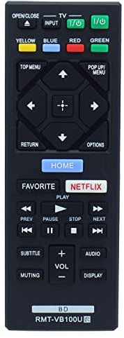 RMT-VB100U Ersatz-Fernbedienung für Sony Blu-ray Disc DVD Player auch kompatibel mit RMT-VB200U RMT-VB200D RMT-VB100I RMT-VB100U RMT-B100U RMT-VB201U