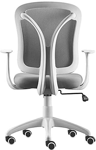 Bürostuhl, Bürostuhl, ergonomische Rückenlehne, kann angehoben und abgesenkt werden, kann gedreht werden, atmungsaktives Netzgewebe, stromlinienförmiger Handlauf, grauer Stuhl erforderlich Comfortable