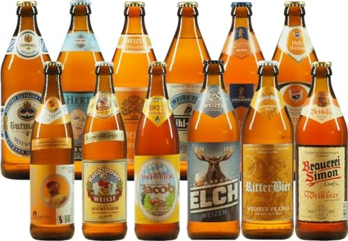 Bierwohl I Geschenkidee I Das kleine Weisse I Bierset mit diversen Weissbieren/Weizenbieren aus Franken und Umgebung I 12x 0,5l