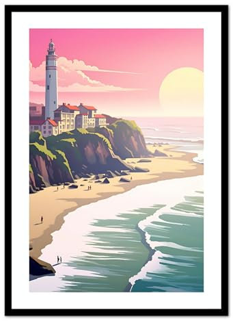 MJ-Graphics - Travel Poster Set für Schlafzimmer, Badezimmer & Wohnzimmer - Wandbild Din A3 300g dickes Kunstdruckpapier - Baskenland Motiv Bilder ohne Rahmen