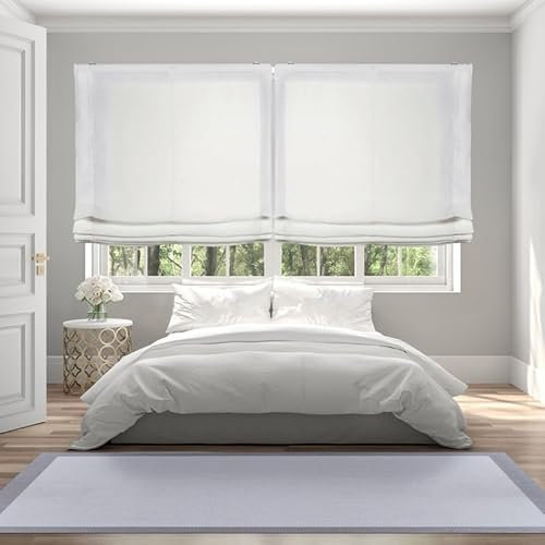 STOR PLANET | Tende a Pacchetto Per Finestra, Tende Soggiorno, Salotto, Camera da Letto, Cucina. Tende Transparenti per Interni: Finestra e Porta | Pacchetto Bianco, 105x175cm