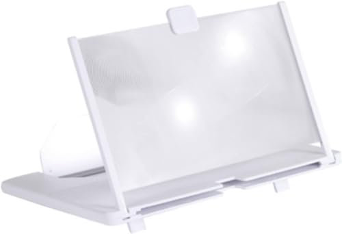 10 Inch Phone Screen Magnifier TV 3D Phone Magnifier Screen Adjustable Thin Foldable Screen Magnifier for Smartphone Plastic White