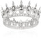 Barocke Tiaras Brautkrone Kristall Königin Krone Voll Runde Mädchen Tiara Sparkly Klar Strass Prinzessin Karneval Kopfschmuck Schmuck Halloween Kostüm Hochzeit Prom Geburtstag Pageant Party Stirnband