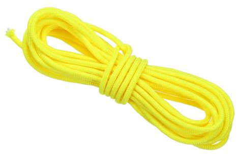 PATIKIL Bogenschießen D Loop Schleife Seil 3 Meter, D Ringschnalle Schnur Release Bogensehnenbefestigung Schnallenring Kompound Bogen Zubehör für Bogensehne Bogenschießen, Gelb