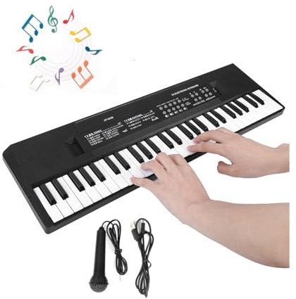 BF5438 Beginner Piano Keyboard, 54-Key Electronic Organ Microphone and Recording Function, 54-Key Piano Keyboard Portable Electronic Piano Keyboard