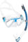 Cressi Unisex-Adult Combo Clear/Blue Penta & Snorkel Alpha-Maske zum Tauchen und Schnorcheln, Transparent/Blau, Einheitsgröße