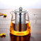 450ml Borosilicate Glass Tea Pots with Infuser, 2-in-1 Tea Kettle/Tea Maker Glass Heatproof Teapots Stovetop Safe Tea Pot for Stove, Teapot with 304 Stainless Steel Strainer