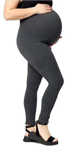 Merry Style Legging Longs de Maternité Femme Grande Taille en Coton avec Taille Haute Douce MS10-463 (Mélangé Foncé, 5XL)