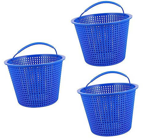 BCOATH 3 Pièces Panier Skimmer Piscine Filtre de Bain Chaussettes d'écumoire de Piscine filtres de Spa écumoire de Feuilles de Piscine Filtre de Piscine Panier de Piscine Plastique Blue