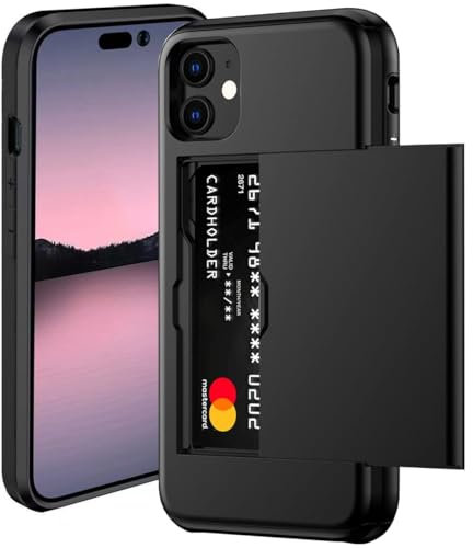 Xerial pour iPhone 11 Coque avec Porte-Carte, Silicone TPU étui de téléphone, Ultra Mince, Souple, Antichoc Housse de Protection,Bumper Cover