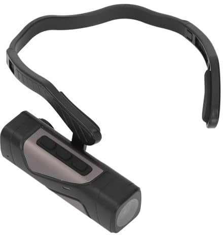 Garsent Kopfmontierte Kamera 4K-Video-Camcorder, Tragbare Videokamera UHD 1080P Vlog-Kamera mit APP-Steuerung, Anti-Shake, Kopf-Video-Camcorder Zum Radfahren