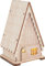VBS Holzbausatz Dachhaus inkl. LED, 13 Teile, 9.2x10.0x16.0 cm, Warmweiß, Ganzjährig, Sperrholz, Bausatz für Modellbau und Bastelprojekte